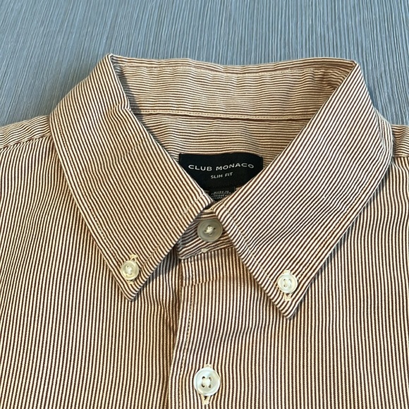 CLUB MONACO⚜️MEN’S SLIM FIT button down shirts sides small size S - Picture 2 of 13